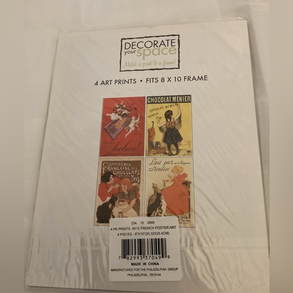 4 french art prints fits 8 by 10 inches advertising Milka and others - Picture 3 of 3